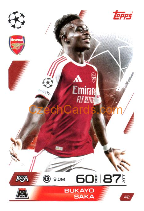 Bukayo Saka 2025/26 Match Attax #42