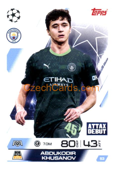 Abdukodir Khusanov 2025/26 Match Attax #53