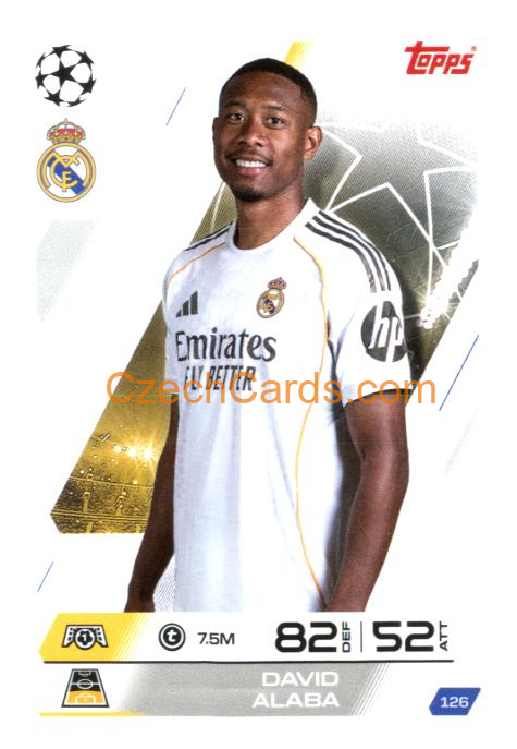 David Alaba 2025/26 Match Attax #126