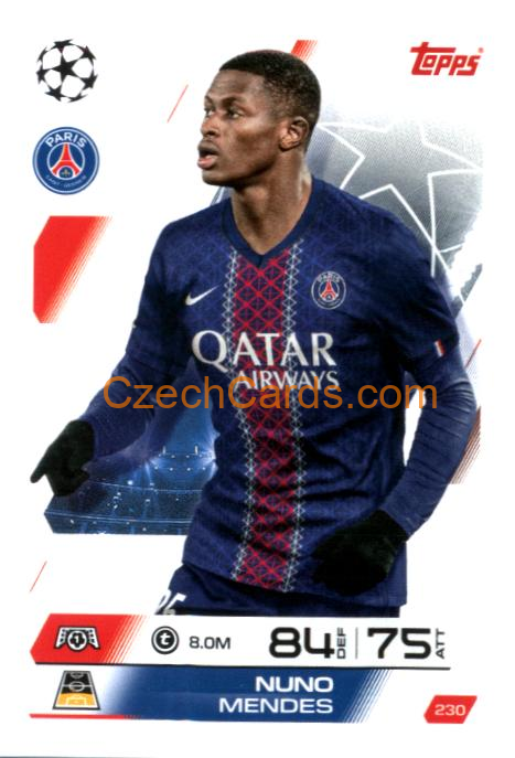 Nuno Mendes 2025/26 Match Attax #230
