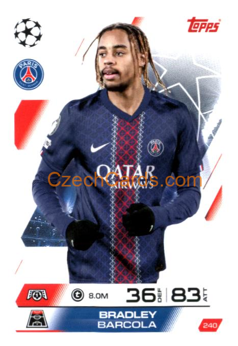 Bradley Barcola 2025/26 Match Attax #240