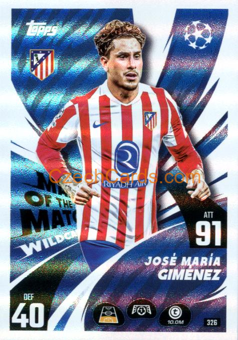 José María Giménez 2025/26 Match Attax Man Of The Match #326