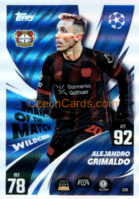 Alejandro Grimaldo 2025/26 Match Attax Man Of The Match #330
