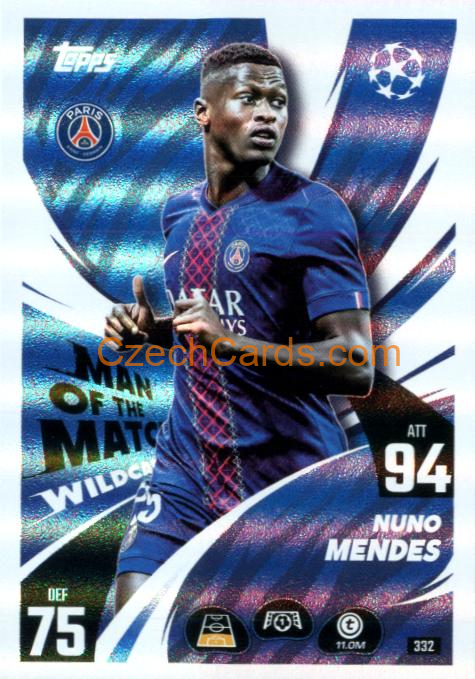 Nuno Mendes 2025/26 Match Attax Man Of The Match #332