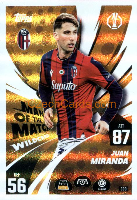 Juan Miranda 2025/26 Match Attax Man Of The Match #339