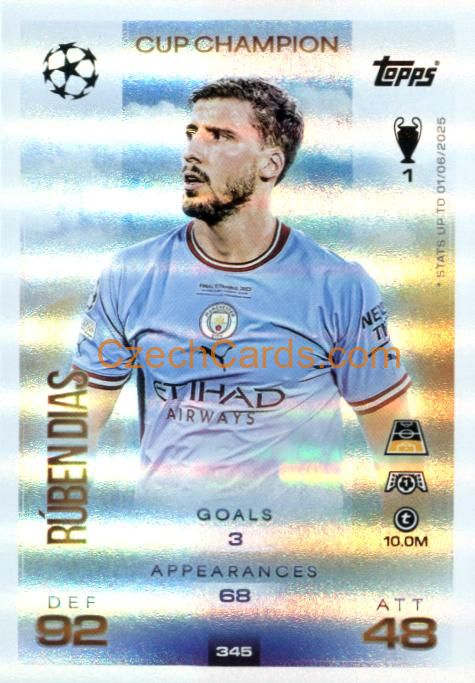 Rúben Dias 2025/26 Match Attax Cup Champion #345