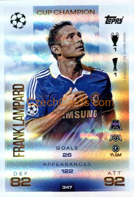 Frank Lampard 2025/26 Match Attax Cup Champion #347