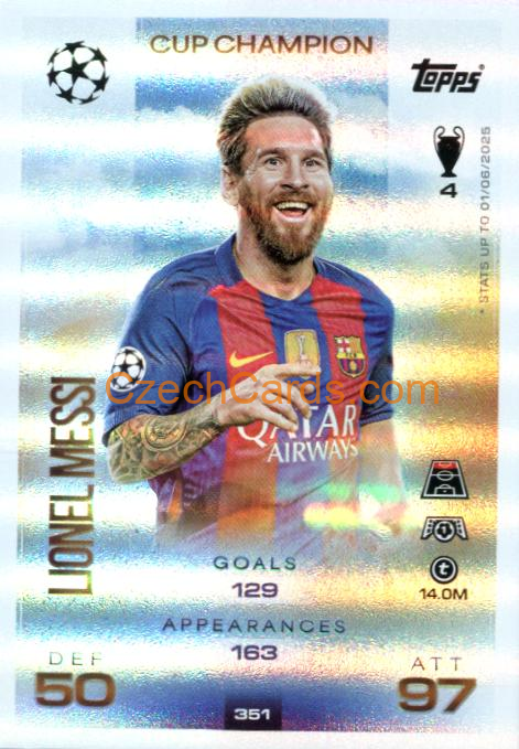 Lionel Messi 2025/26 Match Attax Cup Champion #351