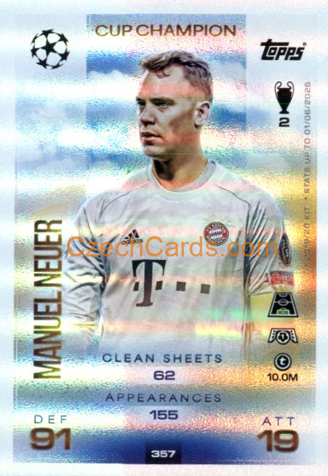 Manuel Neuer 2025/26 Match Attax Cup Champion #357