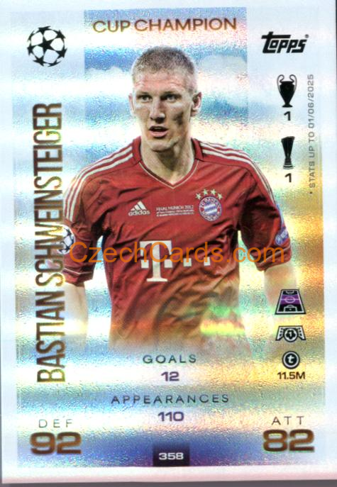 Bastian Schweinsteiger 2025/26 Match Attax Cup Champion #358