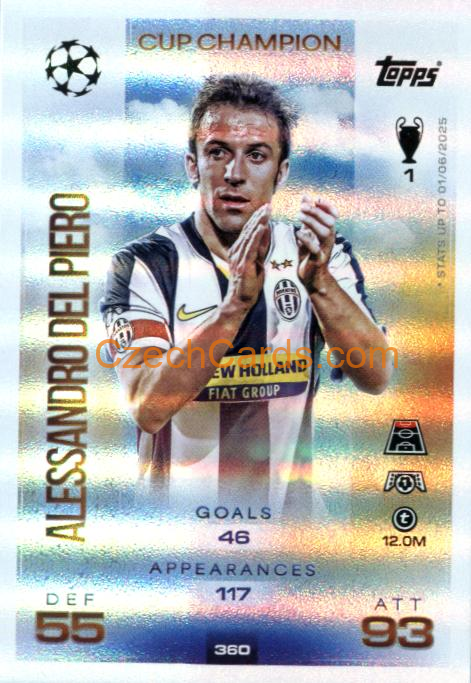 Alessandro Del Piero 2025/26 Match Attax Cup Champion #360
