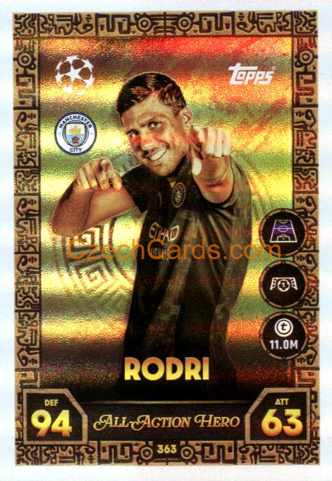 Rodri 2025/26 Match Attax All-Action Hero #363