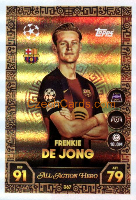 Frenkie de Jong 2025/26 Match Attax All-Action Hero #367