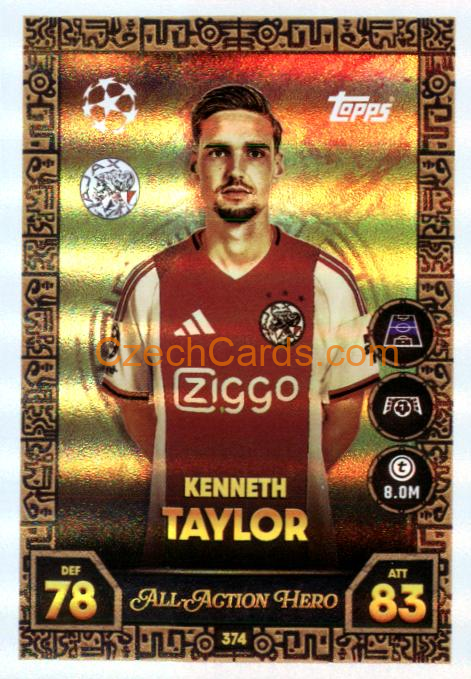 Kenneth Taylor 2025/26 Match Attax All-Action Hero #374