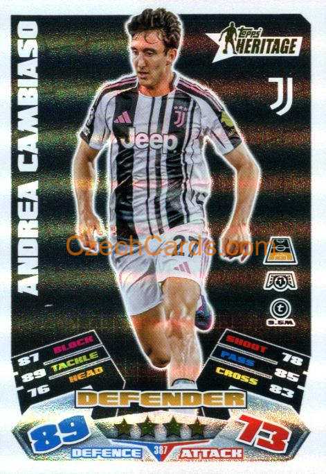 Andrea Cambiaso 2025/26 Match Attax Heritage #387