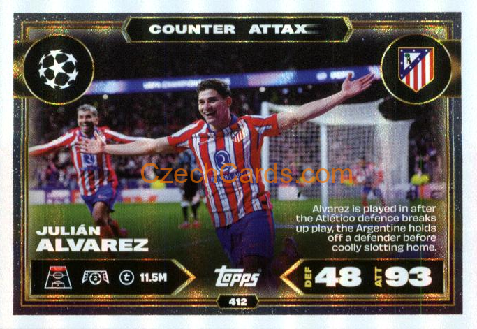 Julián Alvarez 2025/26 Match Attax Counter Attax #412