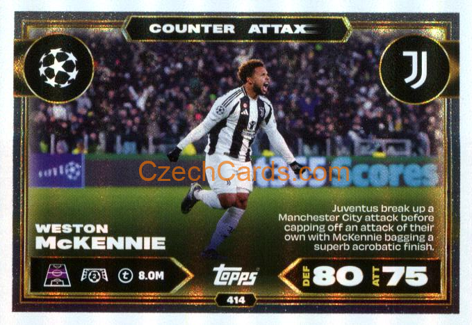 Weston McKennie 2025/26 Match Attax Counter Attax #414