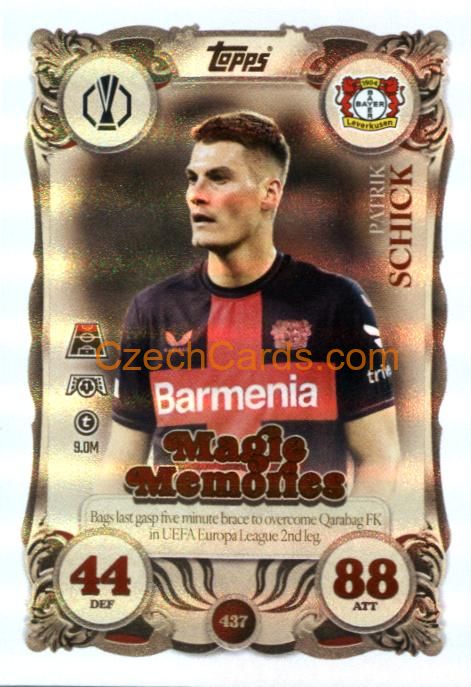 Patrik Schick 2025/26 Match Attax Counter Attax #437