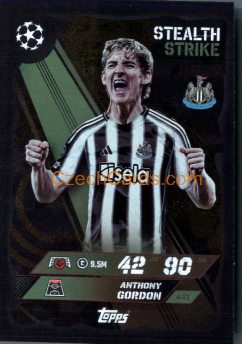 Anthony Gordon 2025/26 Match Attax Stealth Strike #446