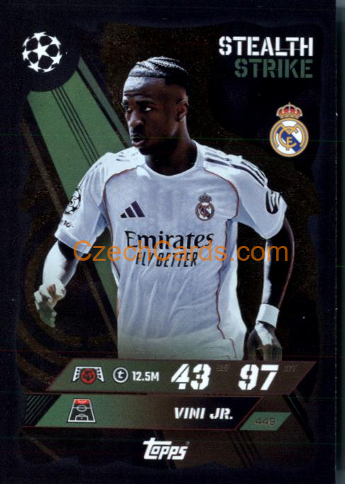 Vini Jr. 2025/26 Match Attax Stealth Strike #449