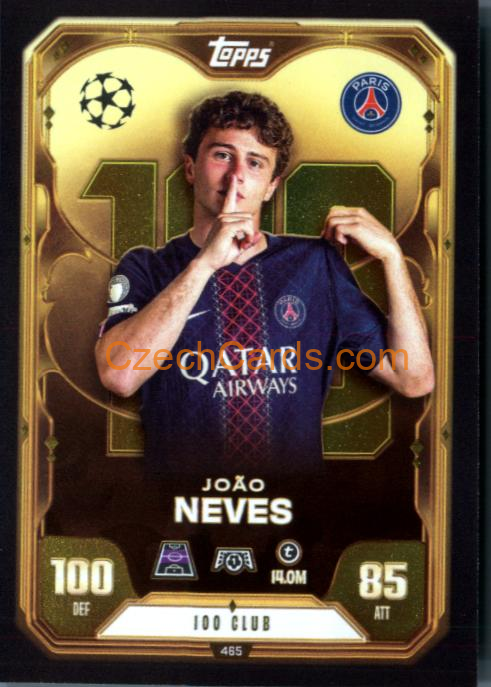 João Neves 2025/26 Match Attax 100 Club #465