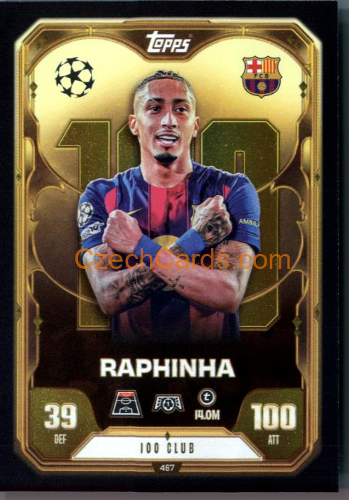 Raphinha 2025/26 Match Attax 100 Club #467