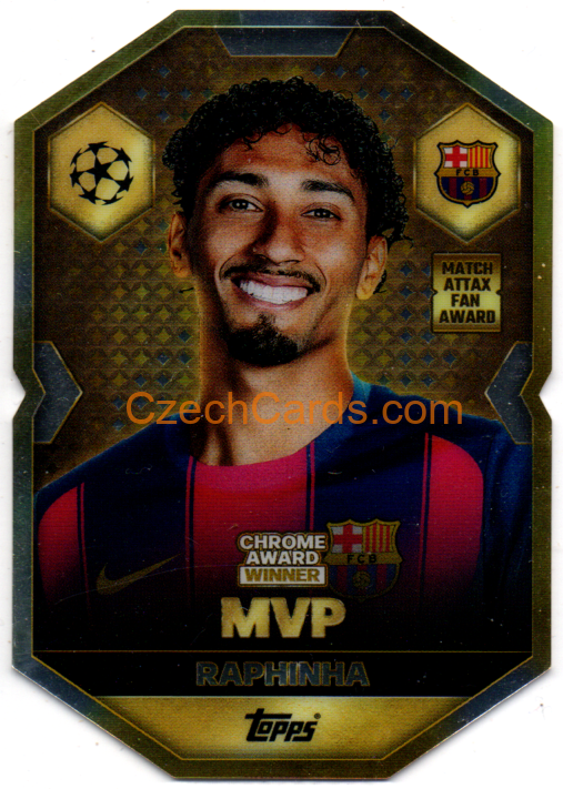 Raphinha 2025/26 Match Attax Chrome Award Winner #CA1