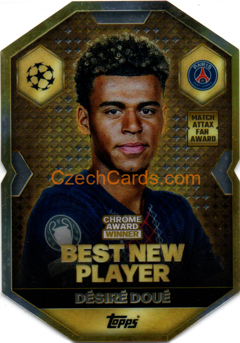 Désiré Doué 2025/26 Match Attax Chrome Award Winner #CA2