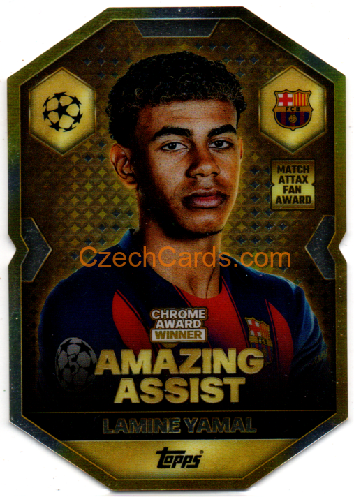 Lamine Yamal 2025/26 Match Attax Chrome Award Winner #CA3