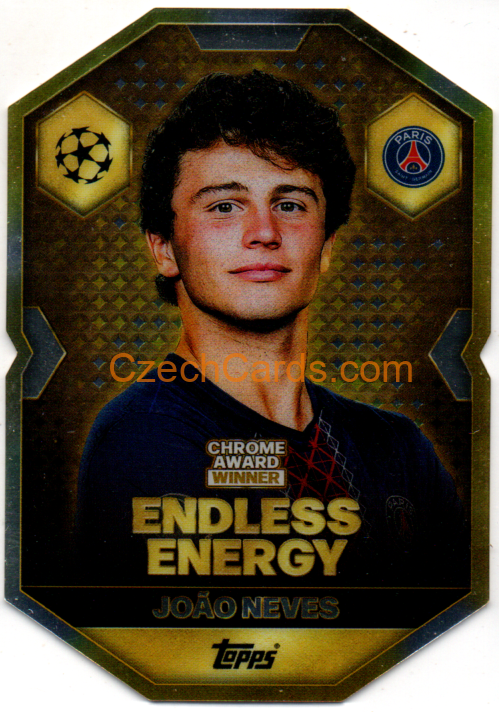 João Neves 2025/26 Match Attax Chrome Award Winner #CA10