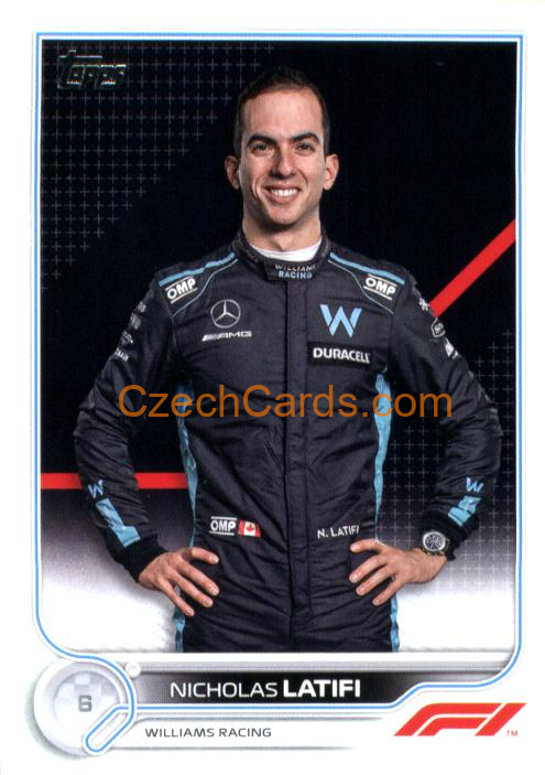 Nicholas Latifi 2022 Topps Formula 1 #51