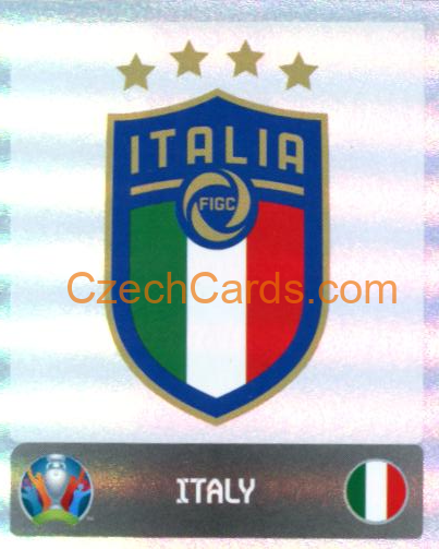 Logo Italy 2020 Panini EURO Sticker Pearl Ed. #11 foil