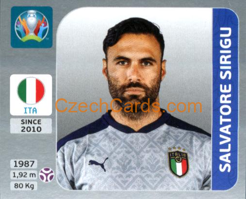 Salvatore Sirigu 2020 Panini EURO Sticker Pearl Ed. #13
