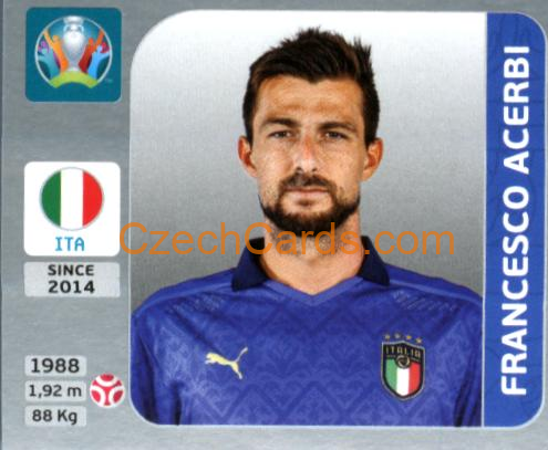 Francesco Acerbi 2020 Panini EURO Sticker Pearl Ed. #14