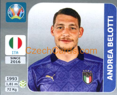 Andrea Belotti 2020 Panini EURO Sticker Pearl Ed. #25