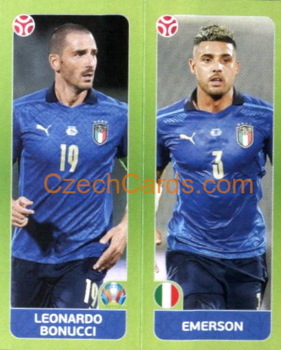 Bonucci / Palmieri 2020 Panini EURO Sticker Pearl Ed. #33