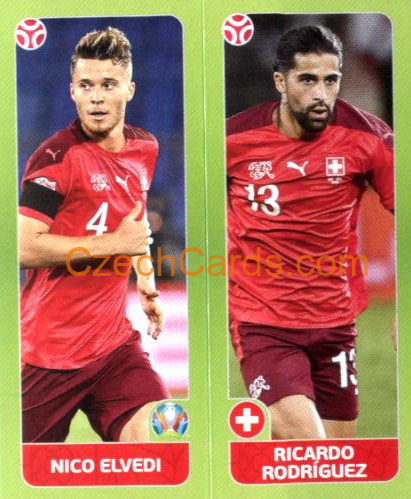 Elvedi / Rodríguez 2020 Panini EURO Sticker Pearl Ed. #39