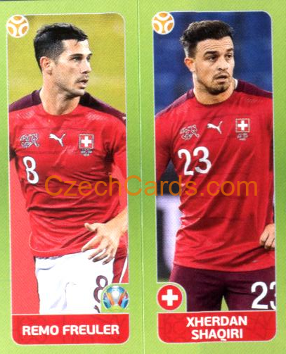 Freuler / Shaqiri 2020 Panini EURO Sticker Pearl Ed. #40