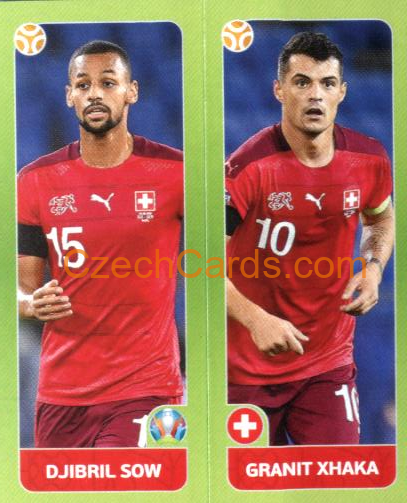 Sow / Xhaka 2020 Panini EURO Sticker Pearl Ed. #41