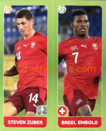 Zuber / Embolo 2020 Panini EURO Sticker Pearl Ed. #42