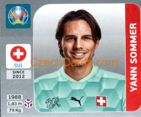 Yann Sommer 2020 Panini EURO Sticker Pearl Ed. #45