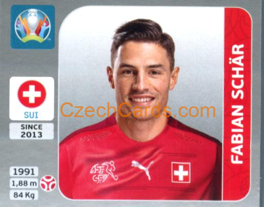 Fabian Schär 2020 Panini EURO Sticker Pearl Ed. #51