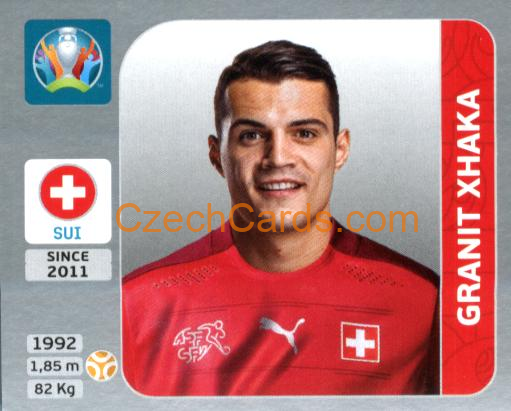 Granit Xhaka 2020 Panini EURO Sticker Pearl Ed. #58
