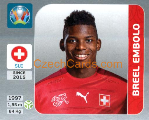 Breel Embolo 2020 Panini EURO Sticker Pearl Ed. #61
