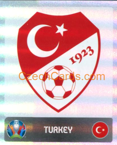 Logo Turkey 2020 Panini EURO Sticker Pearl Ed. #65 foil