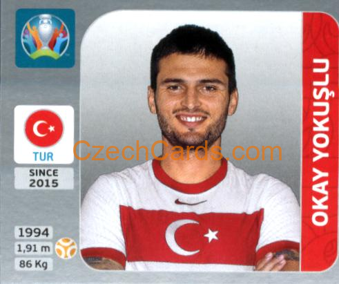 Okay Yokuşlu 2020 Panini EURO Sticker Pearl Ed. #81