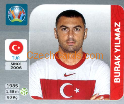 Burak Yilmaz 2020 Panini EURO Sticker Pearl Ed. #85