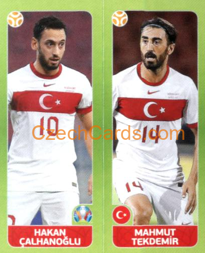 Çalhanoğlu / Tekdemir 2020 Panini EURO Sticker Pearl Ed. #89