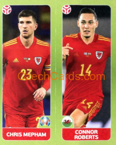 Mepham / Roberts 2020 Panini EURO Sticker Pearl Ed. #93