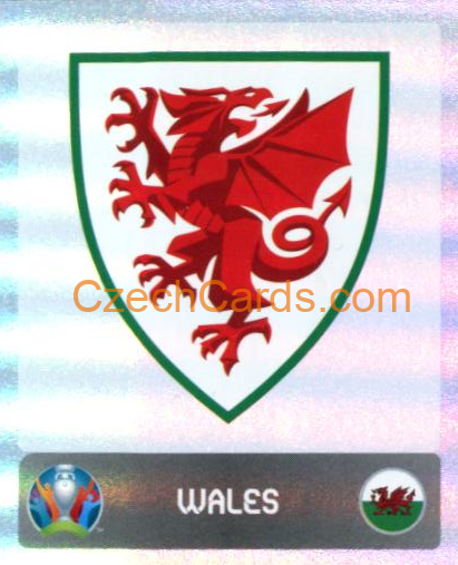 Logo Wales 2020 Panini EURO Sticker Pearl Ed. #98 foil